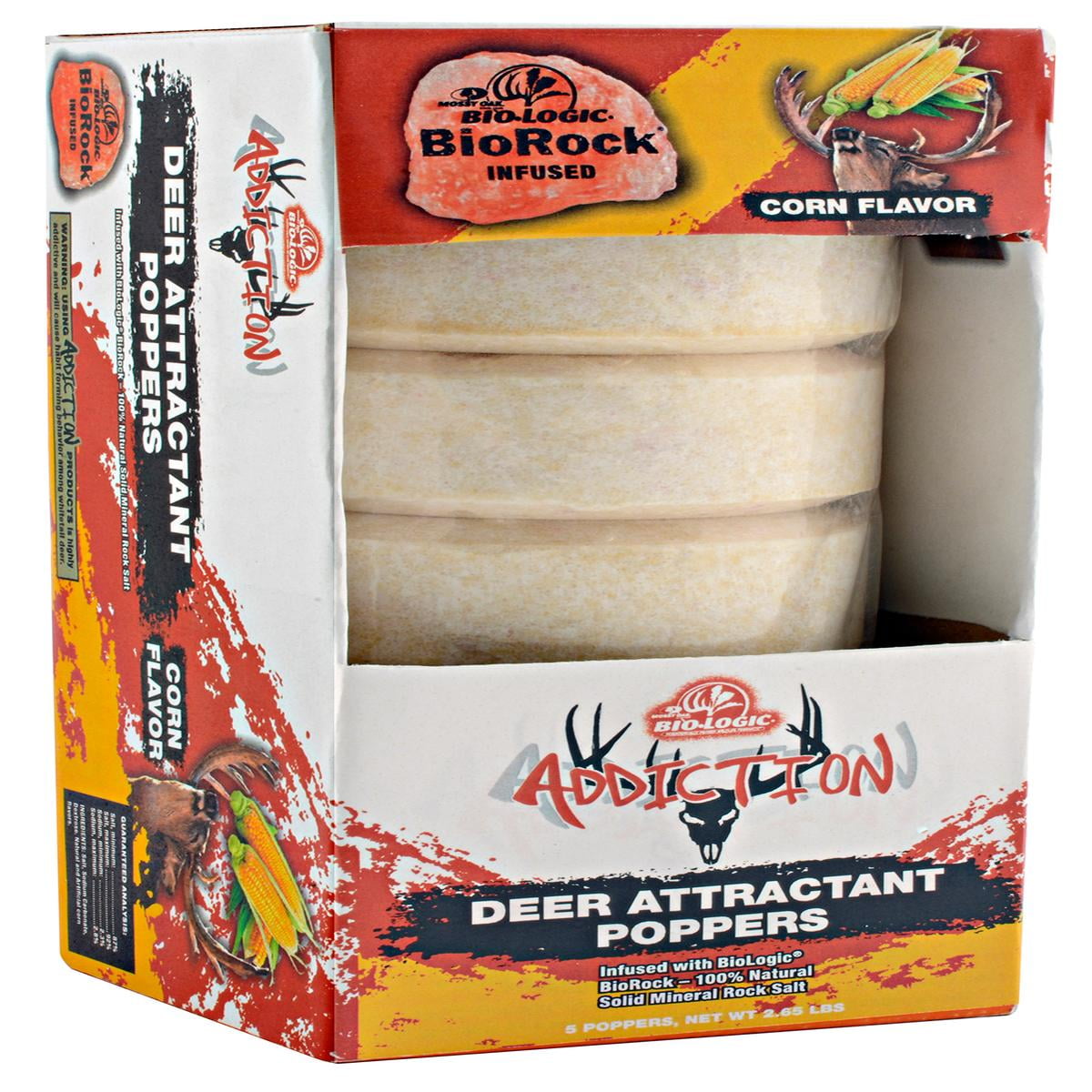 Mossy Oak BioLogic Addiction Poppers 5Piece Deer Attractant, Corn