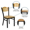 thumbnail image 4 of Flash Furniture HERCULES Series Black Slat Back Metal Restaurant Chair - Natural Wood Back & Seat, 4 of 11