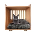 thumbnail image 2 of Casita mascotas perro gato pequeño Buro Mesa Noche Mdf  Y Organizador + Cojín, 2 of 7