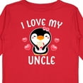 thumbnail image 4 of Inktastic I Love My Uncle with Cute Penguin and Hearts Girls Long Sleeve Toddler T-Shirt, 4 of 5