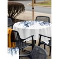 thumbnail image 5 of Outdoor Tablecloths with Umbrella Hole & Zipper, Blue Eucalyptus Leaves 54x54 Inch Square Tablecloths, Weeping Botanical Watercolor Waterproof Table Cloth, Patio/Pool/Picnic Table Covers, 5 of 8