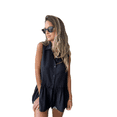 thumbnail image 1 of Blusas Tipo Babydoll Peplum Sin Mangas de Verano para Mujer, Informales, Holgadas y Estilo Túnica. Negro XXL, 1 of 8
