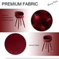 thumbnail image 5 of Tabaray Bar Stools Set of 2, Modern Velvet Adjustable Counter Height Bar Chairs with Back, Upholstered and Footrest Barstools for Kitchen, Dining Room (Claret Red), 5 of 10