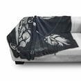 thumbnail image 3 of Zodiac Soft Flannel Fleece Blanket, Astrology Sign Sagittarius with Flower Images Planetary Impacts on Nature Theme, Cozy Plush for Indoor and Outdoor Use, 50" x 70", Grey and Blue, by Ambesonne, 3 of 6
