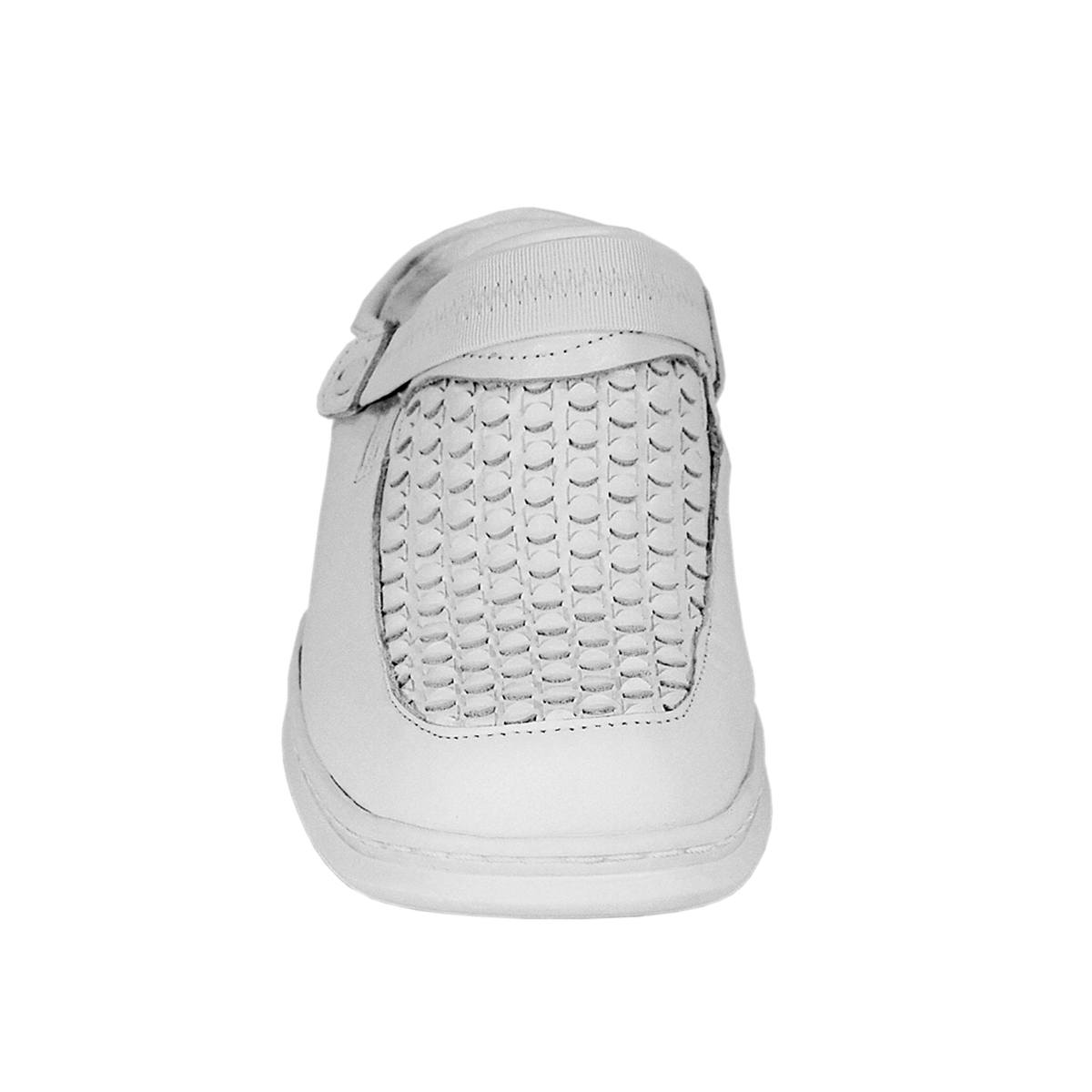 24 HOUR COMFORT Marcy Wide Width Comfort Clog For Work and Casual Attire WHITE 5.5