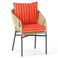 thumbnail image 2 of Resenkos Patio Chair Cushions, Outdoor Chair Pads,Deep Seat Chair Cushion Pads Set with Rope Belts for Indoor and Outdoor-Orange, 2 of 9