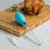 Tasty Turkey Baster Set with Cleaning Brush, Silicone Bulb, Tasty Blue