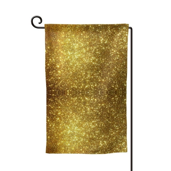 Garden Flag Gold Pattern Double Sided Small Yard Holiday Garden Flag for Outside Decor 12.5x18 Inch Square