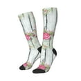 thumbnail image 2 of Balery Vintage Wood With Floral Fun Novelty Socks Men'S Women'S Crew Socks Funny Crazy Novelty Socks Quirky And Cool Socks, 2 of 9