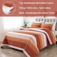thumbnail image 4 of SURJDE Striped Quilt Set, Patchwork Striped Bedspread Coverlet, Soft Microfiber, Twin, 4 of 5