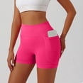 thumbnail image 5 of VV AVEORS Biker Shorts Women With Pockets - High Waisted Stretchy Soft Athletic Yoga Workout Gym Spandex Tummy Control Shorts Hot Pink 2XL, 5 of 9