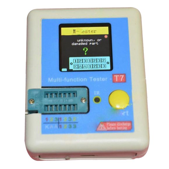 kurtrusly Transistor Tester Diode Triode Capacitance Inductor Meter LCR ESR NPN PNP IR Multifunction Tester LCR-T7