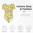 thumbnail image 4 of Kdxio Banana Fruit for Women's Short-Sleeved Onesie Stylish Round Neck Pajamas Bodysuit Jumpsuit Nightwear-Large, 4 of 7