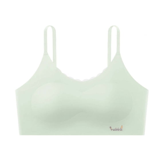 ATOGUTA Training Bra for Girls Size 13 Stretch Straps Crop Seamless Cami Sports Bralettes Bra for Teens Green