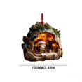 thumbnail image 2 of Whimsical 10cm Forest Animals Acrylic Christmas Tree Hanging Decoration for Holiday Festivities, Tree Trimming, and Gifting, 2 of 9