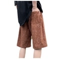 thumbnail image 3 of pstuiky Hombres bajos, Pantalones cortos casuales de cintura elástica de color sólido a la moda para hombre Pantalones cortos de golf, 3 of 4