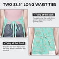 thumbnail image 6 of Pioneer Flower Floral Print Pattern Apron for Women and Men, Cotton Linen Waterproof with Pockets, Adjustable, 33x27 Inch for Kitchen, Gardening, BBQ, Salon, 6 of 6