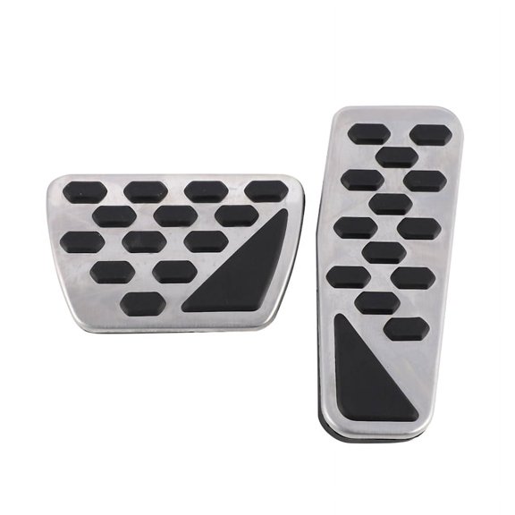 Gas And Brake Pedal Cover Auto Stainless Steel Foot Pedal Pad Kit For 2018-2019 Jl Models, 2 Pcs