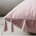 thumbnail image 3 of Lot de 2 Housses de Coussin Décoratives en Velours avec Franges Boho pour Canapé Lit 18 x 18 Pouces, 3 of 6