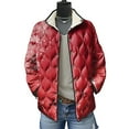 thumbnail image 2 of larppty Women's Quilted Jackets 2025 Lightweight Christmas Jacket Button Down with Pockets Winter Coats Padded Outwear (Wine, S), 2 of 9