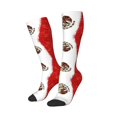 thumbnail image 2 of Women's Knee High Socks Mexican Flag Print Thermal Soft Knee Long Socks, 2 of 7