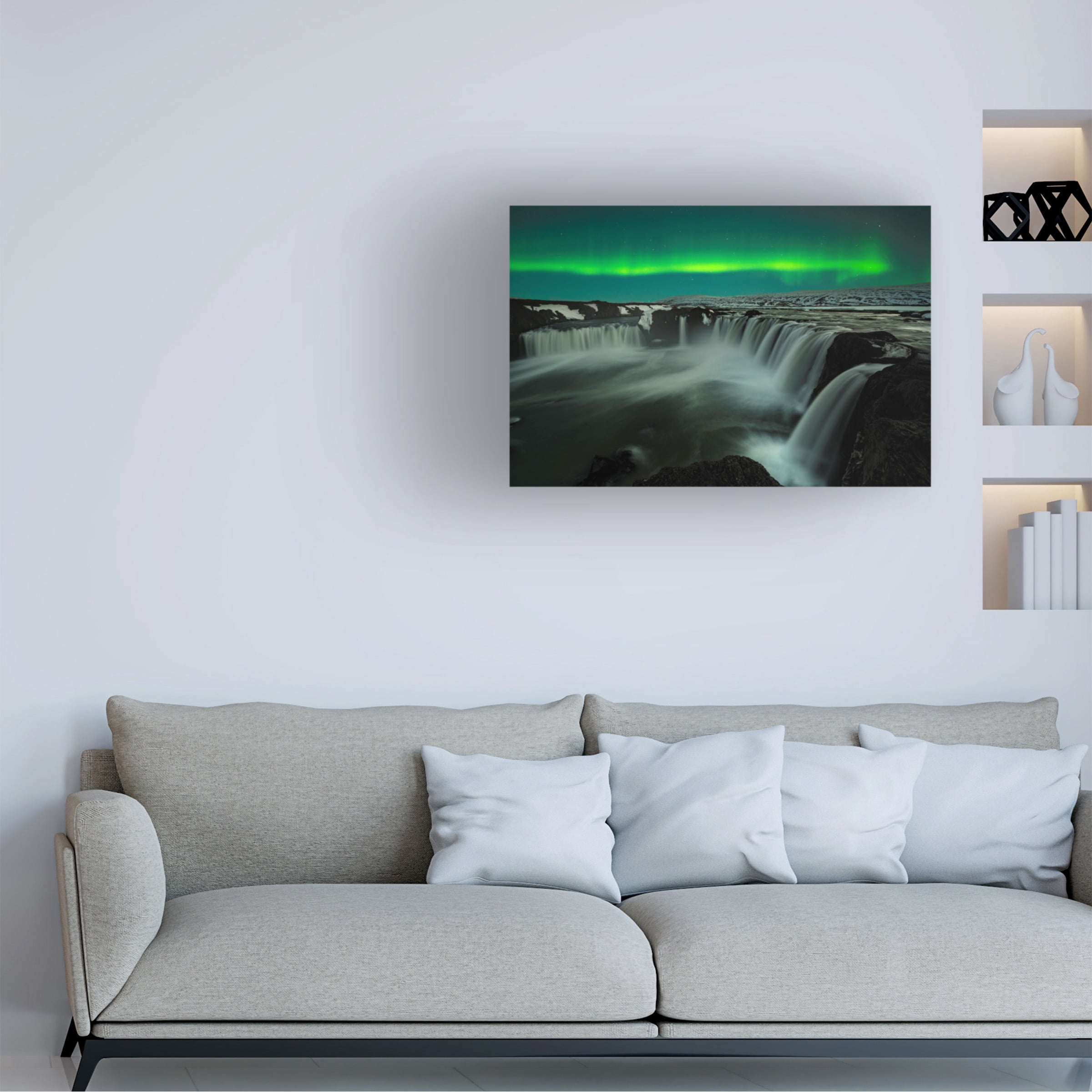 Jingshu Zhu 'Godafoss' Canvas Art