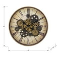 thumbnail image 4 of Monarch Specialties I 9063 - Clocks, 20" Round, Gear Mechanism, Wall Clock, Brown, Transitional, 4 of 4