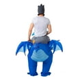 thumbnail image 3 of Joyfy Ice Dragon Inflatable Costume for Adult,Blow up Ride on Dinosaur Costume Funny Halloween Inflatable Costume for Party Dress up, 3 of 8