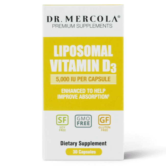Dr. Mercola Liposomal Vitamin D3 5,000 Iu 30 Caps