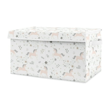 UPC: 0846480088981 | Unicorn Storage Fabric Toy Box by Sweet Jojo Designs