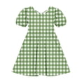thumbnail image 6 of QSXADF Girls' Summer Casual Dress Sundress Children's Round Neck Sleeve Short Sleeved Dress Classic Back Girl Summer Dress Summer Outfits, 6 of 7
