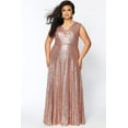 thumbnail image 4 of Sequins Plus Size Long Formal  Gown for Prom, Evening or Bridesmaid, 4 of 6