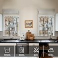 thumbnail image 4 of Retro Tableware2 (1) Kitchen Curtain Valance 3 Piece Home Curtains and Valance Set Curtain Sink Window Decor Window Treatment Tier 27.5x36 Length, 4 of 6