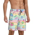 thumbnail image 2 of Naloa Cute Unicorn Men's Short Pajama Pants, Lounge Comfort Shorts with Elasticized Waistband and Side Pockets - Small, 2 of 9