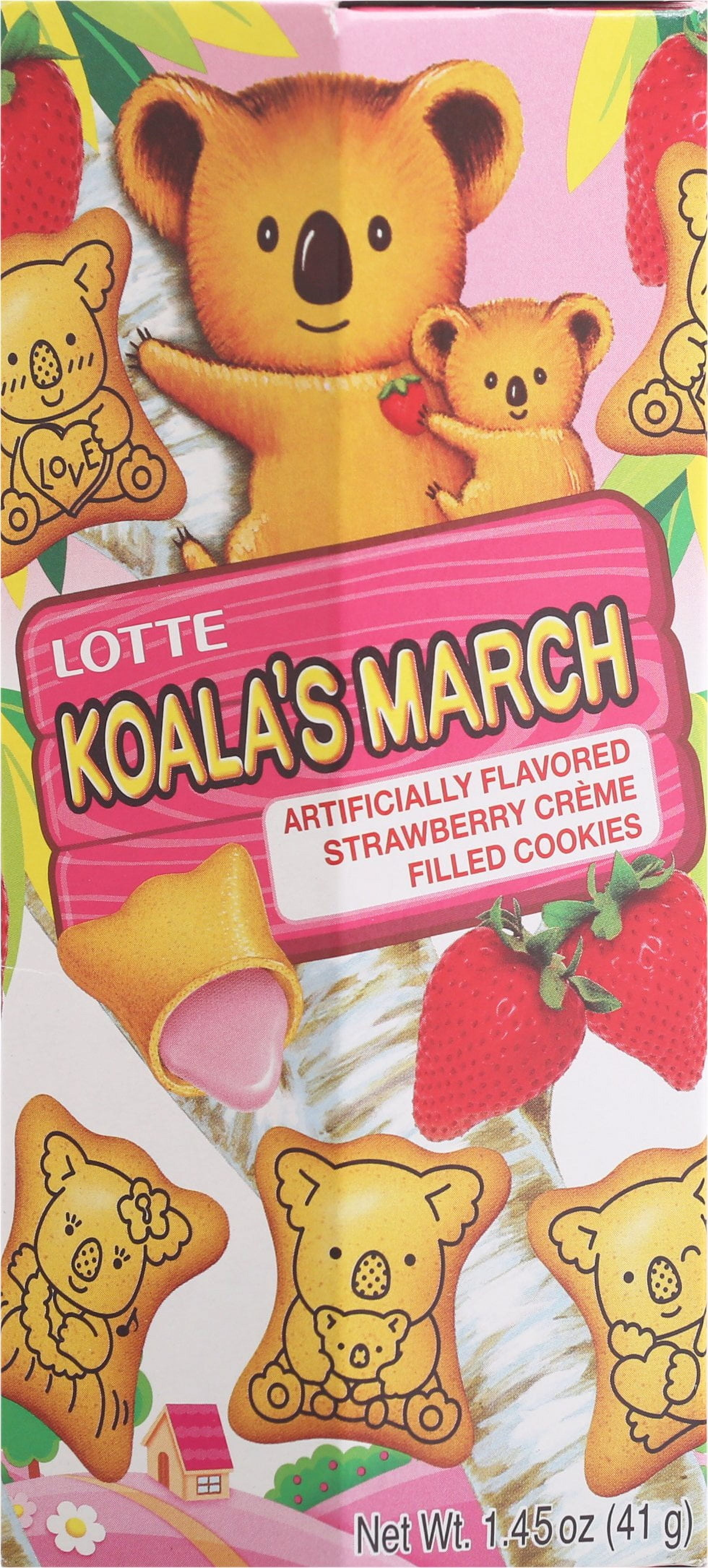 (2 pack) Lotte Koala's March Strawberry Snack, 1.45 oz