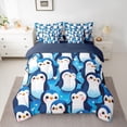 thumbnail image 2 of Castle Fairy Cute Penguin Twin Bedding Sets for Teens,Cartoon Animal Bedding Comforter Set, 2 of 8