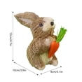 thumbnail image 2 of Easter ornament display,Easter Bunny Statue Standing Straw Rabbit Simulation Bunny Garden Decor Hand Woven Straw Animal Figurine Festival Home Ornament, 2 of 5