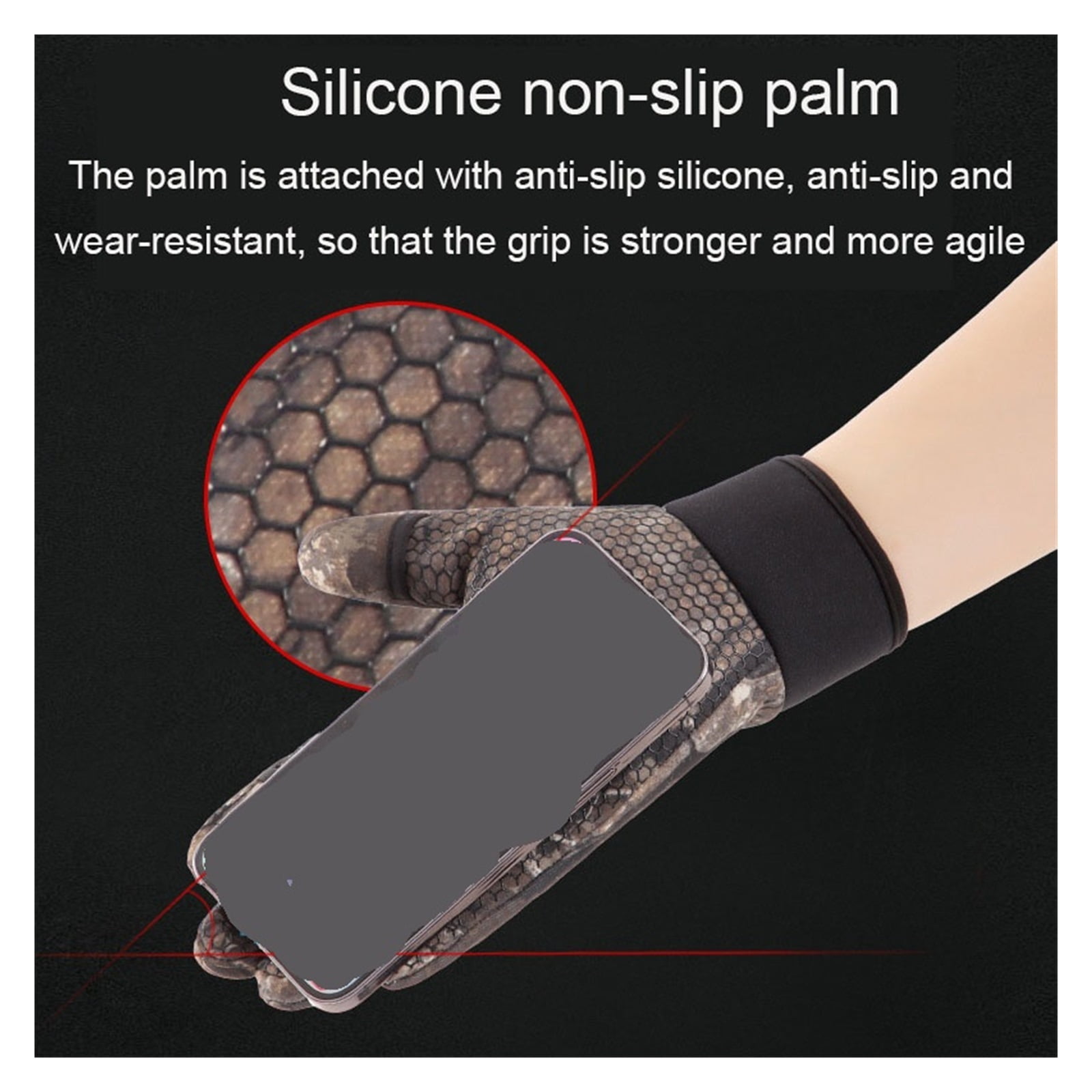 Outdoor Camouflage Hunting Gloves, Sports Ski Fishing Autumn Winter Warm Gloves ,Flexible and Comfortable