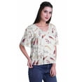 thumbnail image 3 of Moomaya Printed Casual Top For Womens V-Neck Summer Top Short Sleeve Blouse T-shirt, 3 of 6