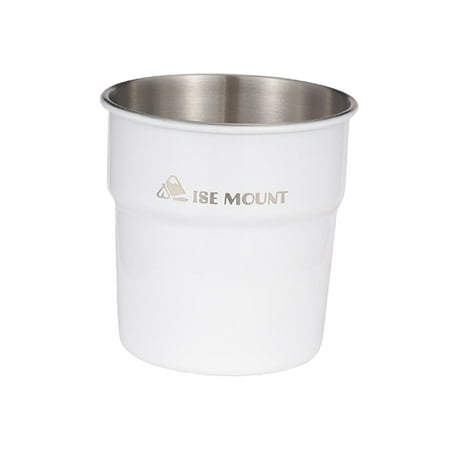 

Camping Coffee Mug Stainless Steel Cup Drinking Glasses Ultralight Stackable Water Cup Travel Cup for Picnic Camping Campfire Travel Cooking White