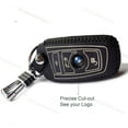 thumbnail image 6 of Dobrev Hot Sports Genuine Leather Protector Holder Keyless Entry Smart Key Remote Case Cover Fob Fit for BMW 1 3 4 5 6 7 Series and BMW X3 X4 M5 M6 GT3 GT5 Key Fob (Black), 6 of 6