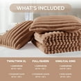 thumbnail image 7 of Regency Heights Twin/Twin XL Size Comforter Set, Fluffy Ribbed Plush Comforter Set, 2-Piece Bedding Set, Brown, 7 of 7