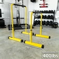 thumbnail image 4 of Synergee Dip Bar Yellow. Adjustable Dip Station from 30” – 39” for Dips, Inverted Pull Ups. Max capacity 400 lbs. Portable Dip Stand for Total Body Workout., 4 of 7