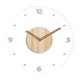 thumbnail image 2 of Reloj de pared de acrílico transparente, reloj de pared de madera vintage, redondo, con movimiento silencioso para cocina, sala de estar, baño, Marrón claro 30 cm, 2 of 8