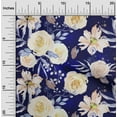 thumbnail image 2 of oneOone Cotton Poplin Dark Blue Fabric Leaves & Clover Craft Projects Decor Fabric Printed By The Yard 56 Inch Wide, 2 of 6