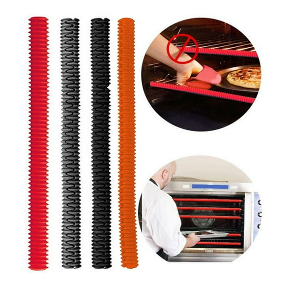 Heat Resistant Oven Rack Insulation Strip Guard, Reusable Silicone Scald Protection Sleeve for Oven, Microwave, Toaster, Dishwasher , Trim to Fit, 14 Inch (Pack of 2)