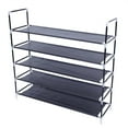 thumbnail image 2 of Black 5-Tier Shoe Rack, Non-woven Fabric Storage Organizer with Handle, 39" Wide, for Entryway/Closet. Easy Assembly, Durable, Holds Shoes Neatly., 2 of 8