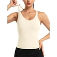 thumbnail image 6 of ANFERRY Ribbed Athletic Tank Tops for Women with Built in Bra Racerback Seamless Scoop Neck Workout Camis Top, 6 of 7