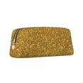 thumbnail image 2 of Uemuo Gold Glitter Printed Leather Pencil Case, Pencil Pouch, Portable Pencil Bag, Pen Case for& Office, 2 of 7