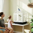 thumbnail image 2 of PawHut Cage à Oiseaux Ouverte de 30 Pouces avec Plateau Amovible, Récipient Alimentaire, 2 of 10